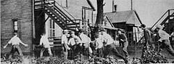A white gang during the Chicago race riot of 1919