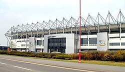 Pride Park, where Kinkladze played for Derby County between 2000 and 2003.