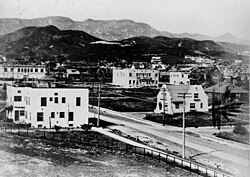 The intersection of Hollywood and Highland in 1907