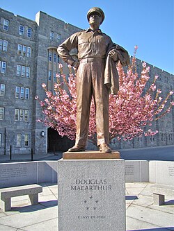 MacArthur statue at the United States Military Academy, West Point, New York