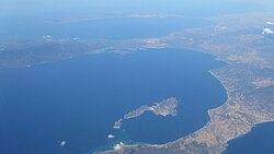 Aerial view of the Singitic Gulf