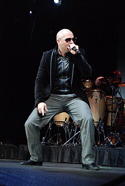 Pitbull performing at the Allstate Arena, B96 Jingle Bash, Chicago