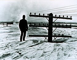 March blizzard in North Dakota, 1966.
