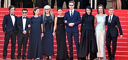 Jeon (fifth from the left) with the main competition jury members at the 2014 Cannes Film Festival.