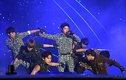Infinite performing at the KPOP World Festival in 2013