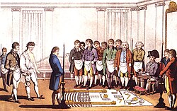 Masonic initiation ceremony