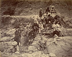 British team at the site of the Battle of Ali Masjid