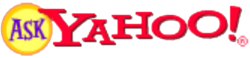 Logo of the Ask Yahoo! service at the time of its discontinuation in favour of Yahoo! Answers