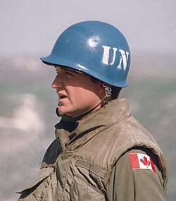 A Canadian soldier on a United Nations peacekeeping mission, 1976