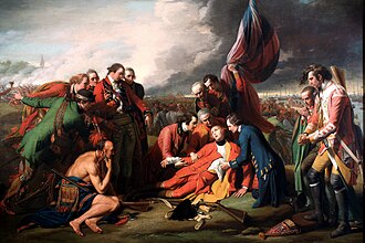 Benjamin West, The Death of General Wolfe (1770), an early example of the vogue for painting scenes from recent history.