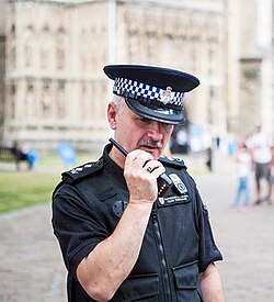 Canterbury Cathedral Constable (Inspector) in beat uniform