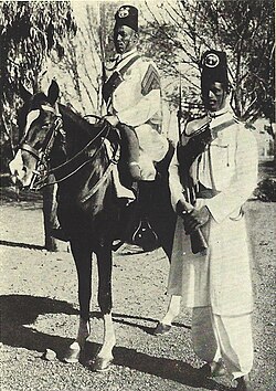 Colonial Zaptié troops wearing the tall tarbusc in Libya