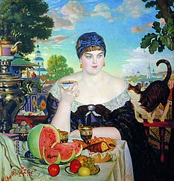 The Merchant's Wife (1918) by Boris Kustodiev