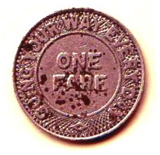 Reverse of Atlanta Transit Company, which says "Going your way every day. One Fare."