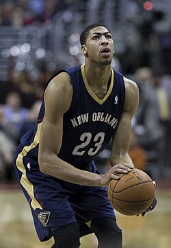 Anthony Davis, seen here in 2014, was drafted first overall by the Pelicans in 2012 and subsequently became the focal point of the team for many years.