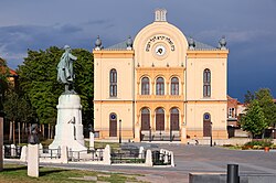 Romantic-style Great Synagogue in Pécs, built by the Neolog Jewish community in 1869