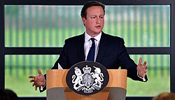 Prime Minister David Cameron announcing the approval of more free schools across the country as a part of his education policy on 9 March 2015