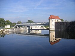 Power plant on the Danube between Erbach and Oberdischingen