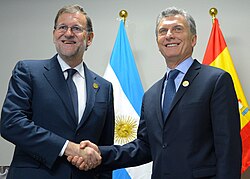 Macri with Prime Minister of Spain, Mariano Rajoy