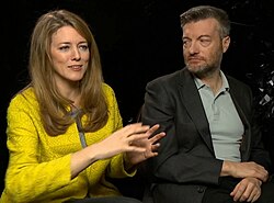 Jones and Charlie Brooker in 2017