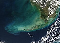The Florida Keys as seen from a satellite, in December 2003[141]