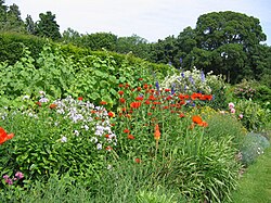 Restored Gertrude Jekyll border at Manor House, Upton Grey, Hampshire