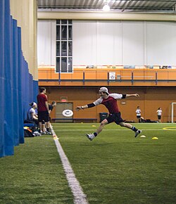 Player trying to score.
