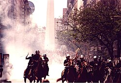 Police intervention in the conflict