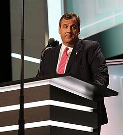 Christie speaking at the 2016 Republican National Convention
