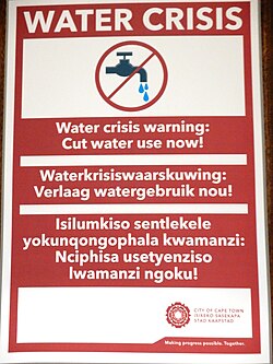 Water crisis warning in Cape Town in 2018