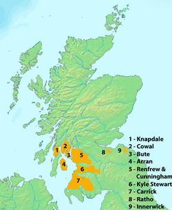 The lands held in regality by Prince James[20]