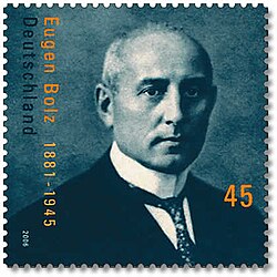 Image of Eugen Bolz on a 2006 German postage stamp. He was beheaded by the Nazi regime in 1945 for his activities in the resistance.