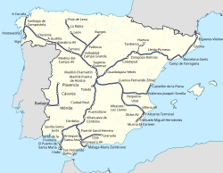 Overview of Spanish high-speed rail network (November 2023)