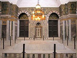 Mausoleum chamber of sultan Baybars (1260-1277) in Al-Zahiriyah Library in Damascus