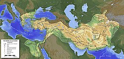 Alexander's empire at the time of its maximum expansion