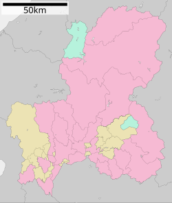 Map of Gifu Prefecture City Town Village