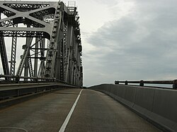 The bridge deck in its original configuration in 2009