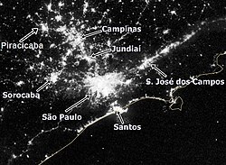 The São Paulo macrometropolis in Brazil