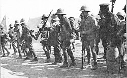 Demobilising troops at Kantara 1918