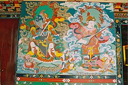 A Thanka painting inside the Namgyal Institute of Tibetology, in Gangtok