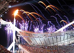 The Olympic Flame at the opening ceremony of the 2004 Summer Olympics
